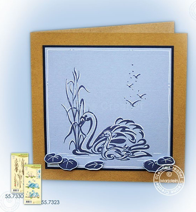 55.7323 - Leane Creatief - Cygnes famille - Tampons clear combi - Detail 1
