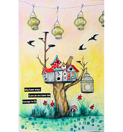 ABM-25-STAMP816 - Art by Marlene - Sweet dreams Art by Marlene nr.816 - Ballon - Detail 2