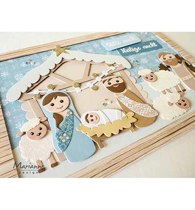 COL1576 - Marianne Design - Nativity set by Marleen - Noël, hiver - Detail 4