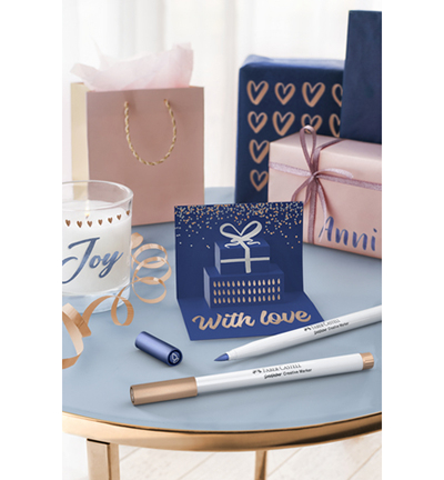 FC-161006 - Faber Castell - Marker creatief FC Goldfaber brushpunt B Happy Celebration, set a 6 stuks - Goldfaber Creative Marker Metallic - Detail 2 FC-161006 - Faber Castell - Marker creatief FC Goldfaber brushpunt B Happy Celebration, set a 6 stuks - Goldfaber Creative Marker Metallic - Detail 2