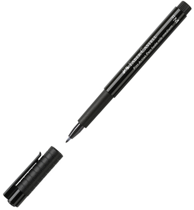 FC-167894 - Faber Castell - Pitt artist, FM 199 noir - Pitt Artist Pen individuels - Detail 2 FC-167894 - Faber Castell - Pitt artist, FM 199 noir - Pitt Artist Pen individuels - Detail 2