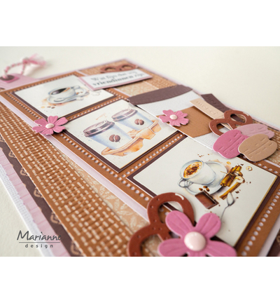 VK9647 - Marianne Design - Feuille à découper A4 – Timbres Café & Thé - Decoupage - Detail 3