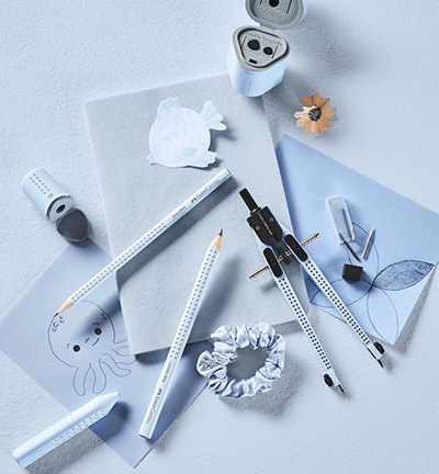 FC-183774 - Faber Castell - Puntenslijper FC grip mini sky blue - Taille crayon - Detail 2 FC-183774 - Faber Castell - Puntenslijper FC grip mini sky blue - Taille crayon - Detail 2