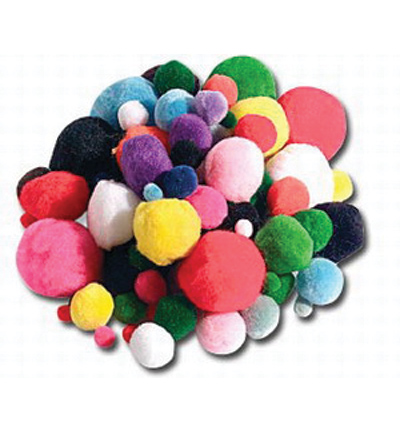 12001-2011 - Hobby Crafting Fun - Pom Pom Tube Assorti + Accessoires - Set - Detail 1