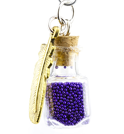 12423-2312 - Hobby Crafting Fun - Mini Bouteilles verre, +bouchon & accroche vis - Glass Bottles - Detail 1