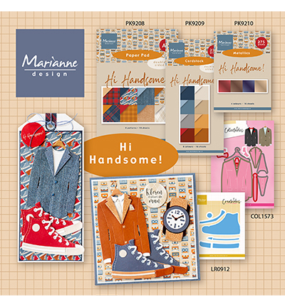 PK9208 - Marianne Design - Hi Handsome! - A4 paper pad - Pretty Papers Blocks - Detail 6