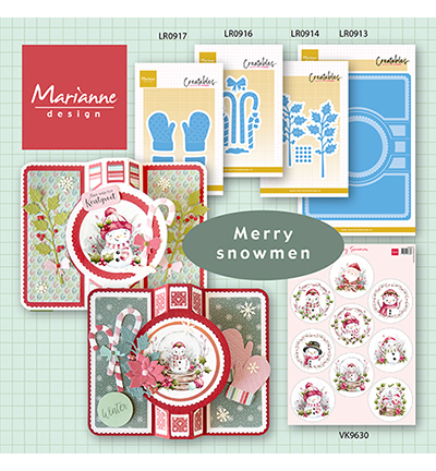 LR0917 - Marianne Design - Mittens - Noël, hiver - Detail 2