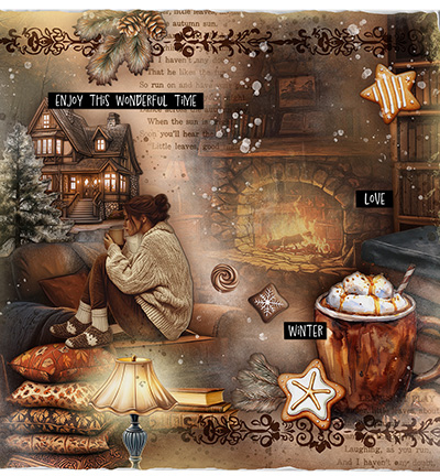 SL-ES-CPP409 - StudioLight - Hot Cocoa Essentials nr. 409 - Collage Paper Pad - Detail 1