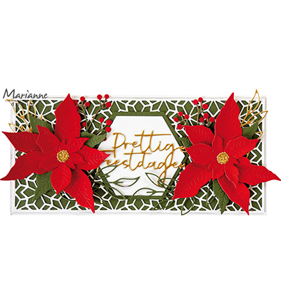 LR0833 - Marianne Design - Tiny's Poinsettia - Fleurs - Detail 2
