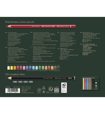 FC-210052 - Faber Castell - Kleurpotlood FC Polychromos en Grafiet matt Giftset 23dlg - FC-Polychromos Sets - Detail 1
