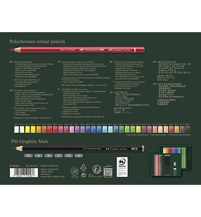 FC-210053 - Faber Castell - Kleurpotlood FC Polychromos en Grafiet matt Giftset 40dlg - FC-Polychromos Sets - Detail 1