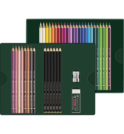 FC-210053 - Faber Castell - Kleurpotlood FC Polychromos en Grafiet matt Giftset 40dlg - FC-Polychromos Sets - Detail 3