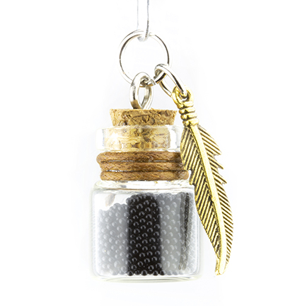 12423-2306 - Hobby Crafting Fun - Mini Bouteilles verre, +bouchon & accroche vis - Glass Bottles - Detail 1