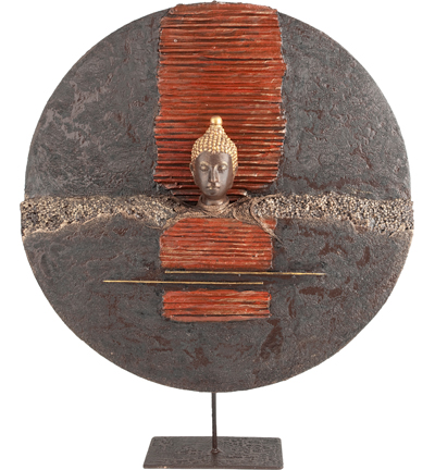 0158 - Powertex - Buddha large head 12,5x7,5cm - Bouddha - Detail 1