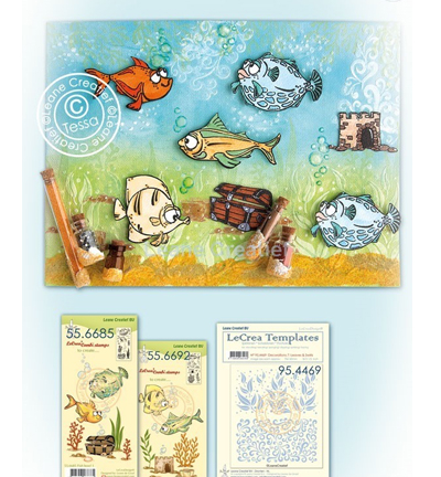 55.6692 - Leane Creatief - Poissons 2 - Tampons clear combi - Detail 2