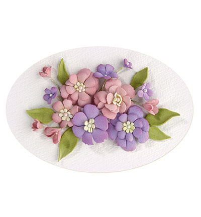 25.4056 - Leane Creatief - Set 1 Pastel Colours - Mousse, Feuilles assorties - Detail 1