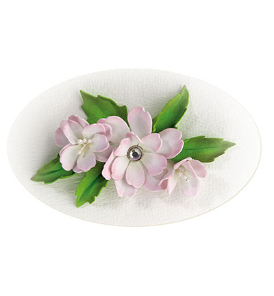 25.4100 - Leane Creatief - Set 6 White – Green Colours - Mousse, Feuilles assorties - Detail 1