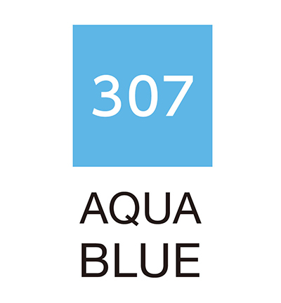 RB-6000AT/307 - Kuretake / ZIG - (307)Aqua Blue - Real Brush couleurs individuelles - Detail 1 RB-6000AT/307 - Kuretake / ZIG - (307)Aqua Blue - Real Brush couleurs individuelles - Detail 1