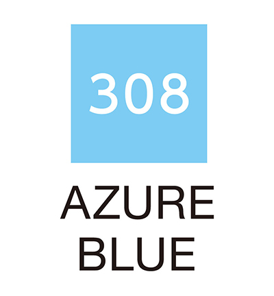 RB-6000AT/308 - Kuretake / ZIG - (308)Azure Blue - Real Brush couleurs individuelles - Detail 1 RB-6000AT/308 - Kuretake / ZIG - (308)Azure Blue - Real Brush couleurs individuelles - Detail 1
