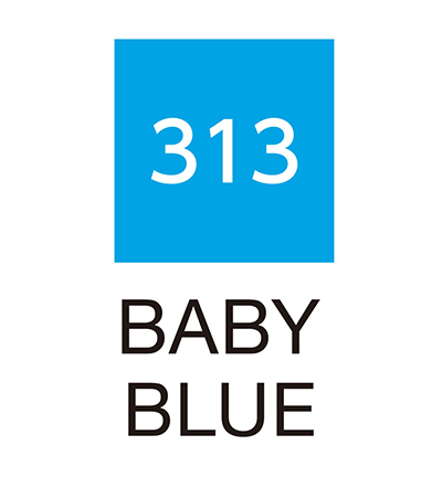RB-6000AT/313 - Kuretake / ZIG - (313)Baby Blue - Real Brush couleurs individuelles - Detail 1 RB-6000AT/313 - Kuretake / ZIG - (313)Baby Blue - Real Brush couleurs individuelles - Detail 1