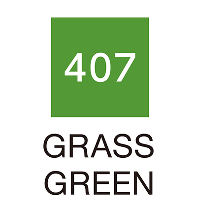 RB-6000AT/407 - Kuretake / ZIG - (407)Grass Green - Real Brush couleurs individuelles - Detail 1