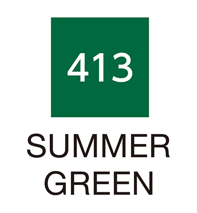 RB-6000AT/413 - Kuretake / ZIG - (413)Summer Green - Real Brush couleurs individuelles - Detail 1