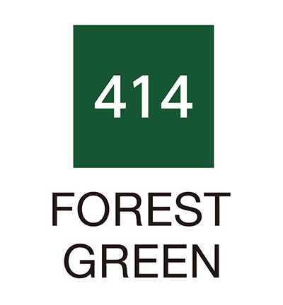 RB-6000AT/414 - Kuretake / ZIG - (414)Forest Green - Real Brush couleurs individuelles - Detail 1