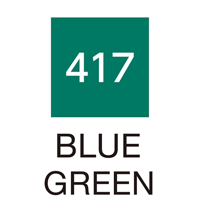 RB-6000AT/417 - Kuretake / ZIG - (417)Blue Green - Real Brush couleurs individuelles - Detail 1 RB-6000AT/417 - Kuretake / ZIG - (417)Blue Green - Real Brush couleurs individuelles - Detail 1