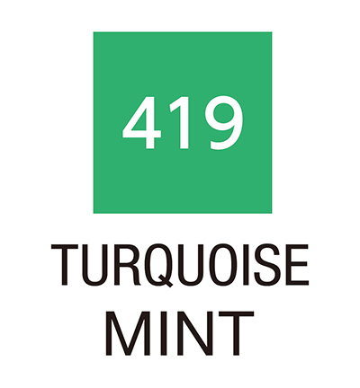 RB-6000AT/419 - Kuretake / ZIG - (419)Turquoise Mint - Real Brush couleurs individuelles - Detail 1