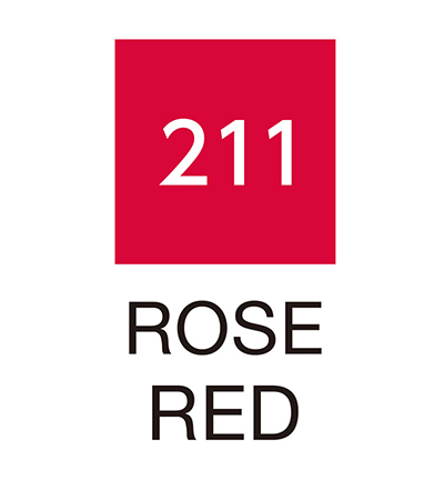 RB-6000AT/211 - Kuretake / ZIG - (211)Rose Red - Clean Color Real Brush - Detail 1