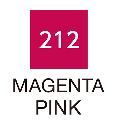RB-6000AT/212 - Kuretake / ZIG - (212)Magenta Pink - Clean Color Real Brush - Detail 1