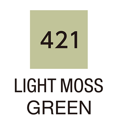 RB-6000AT/421 - Kuretake / ZIG - (421)Light Moss Green - Clean Color Real Brush - Detail 1