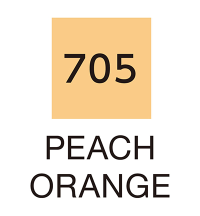 RB-6000AT/705 - Kuretake / ZIG - (705)Peach Orange - Clean Color Real Brush - Detail 1
