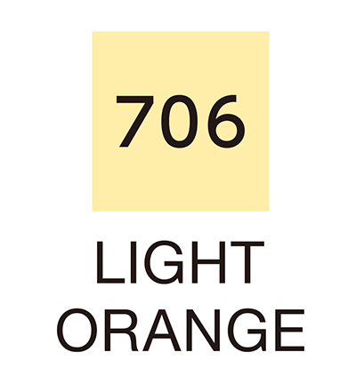 RB-6000AT/706 - Kuretake / ZIG - (706)Light Orange - Clean Color Real Brush - Detail 1