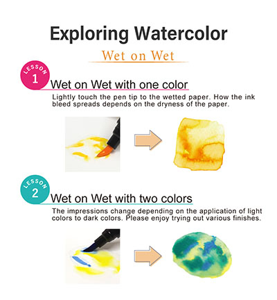 EW-3 - Kuretake / ZIG - How to paint Flowers kit 3, Wet on Wet - How to paint Flowers kits - Detail 4