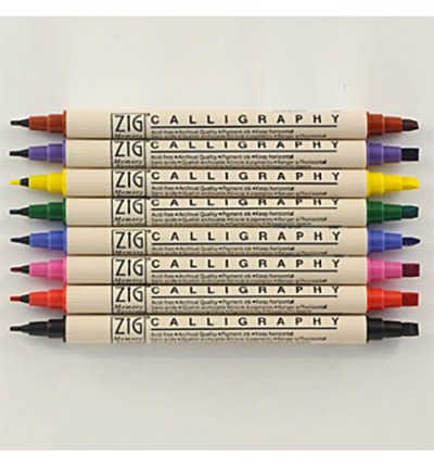 MS-3400/8V - Kuretake / ZIG - Calligraphy 8 color set - Zig Calligraphy - Detail 1 MS-3400/8V - Kuretake / ZIG - Calligraphy 8 color set - Zig Calligraphy - Detail 1