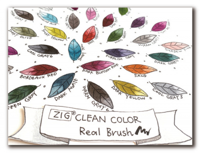 RB-6000AT/DP120 - Kuretake / ZIG - Clean Color Real Brush, 120pcs. Display set - Clean colors Sets - Detail 2