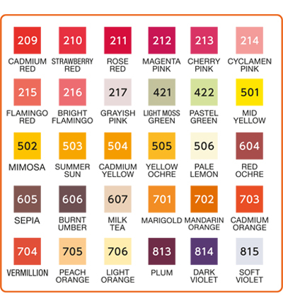RB-6000AT/DP120C - Kuretake / ZIG - Clean Color Real Brush, 120pcs. Display set C - Clean colors Sets - Detail 1