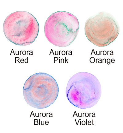 MC20GN/5V - Kuretake / ZIG - Granulating Colors, 5 Colors set - Gansai Tambi Sets - Detail 1