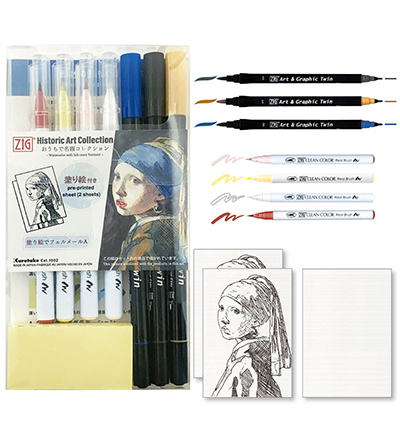 HAC-2 - Kuretake / ZIG - Watercolor with Johannes Vermeer - Historic Art Collection - Detail 1