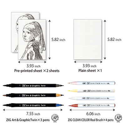 HAC-2 - Kuretake / ZIG - Watercolor with Johannes Vermeer - Historic Art Collection - Detail 2