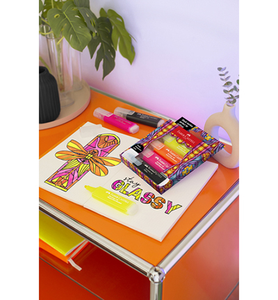 FC-254693 - Faber Castell - Faber-Castell markeerstift Glassy set á 4 markers - Surligneurs - Detail 2 FC-254693 - Faber Castell - Faber-Castell markeerstift Glassy set á 4 markers - Surligneurs - Detail 2