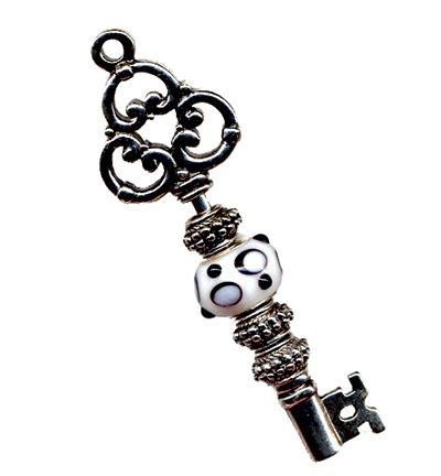12224-2402 - Hobby Crafting Fun - Key hanger with screw cap, Platium - Clé - Detail 1