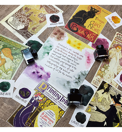 ECF160-537 - Kuretake / ZIG - Chrome Yellow - Art Nouveau Color Ink - Detail 3