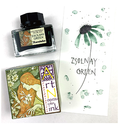 ECF160-540 - Kuretake / ZIG - Zsolnay Green - Art Nouveau Color Ink - Detail 1