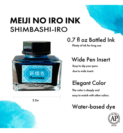 ECF060-533 - Kuretake / ZIG - Shimbashi-Iro - Meiji No Iro Ink - Detail 3