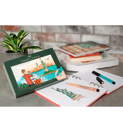 FC-267135 - Faber Castell - Tekenstift FC Pitt Artist Pen Brush New York - PITT artist pen Brush etuis - Detail 4 FC-267135 - Faber Castell - Tekenstift FC Pitt Artist Pen Brush New York - PITT artist pen Brush etuis - Detail 4