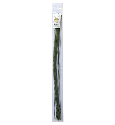 27.4773 - Leane Creatief - Flower Foam paper wrapped wire, Dark green -  - Detail 1