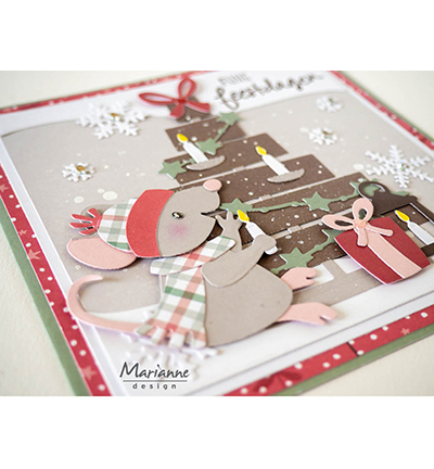 COL1577 - Marianne Design - Wooden Christmas tree - Noël, hiver - Detail 4