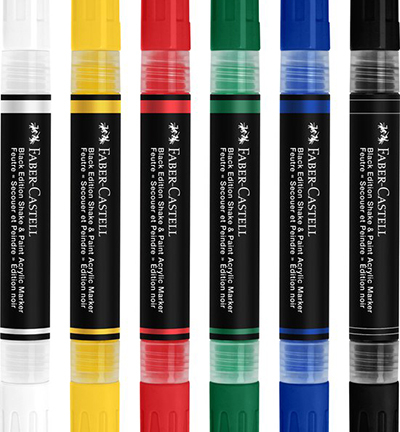 FC-285507 - Faber Castell - FC Black Edition Shake & Paint, Standaard kleuren - FC Black Edition Shake & Paint - Detail 4